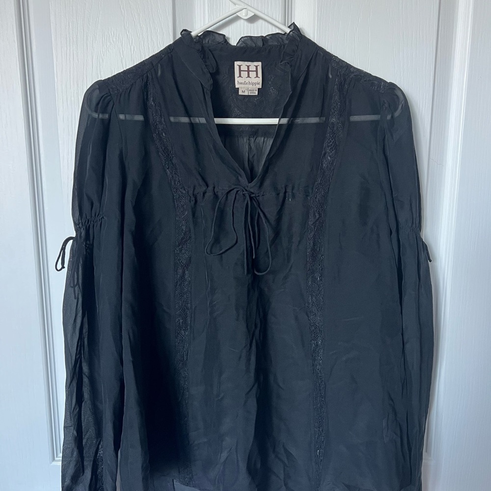 Haute Hippie Black Blouse